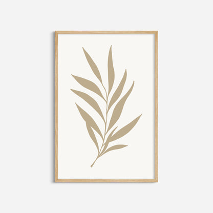 BOTANICAL WALL ART. NEUTRAL TROPICAL LEAF ART SET OF 3 PRINTS. Printable Wall Art Illustration.
