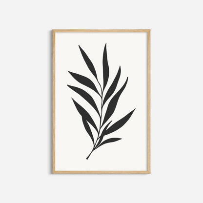 BOTANICAL WALL ART. NEUTRAL LEAF ART SET OF 3 PRINTS. Printable Wall Art Illustration.