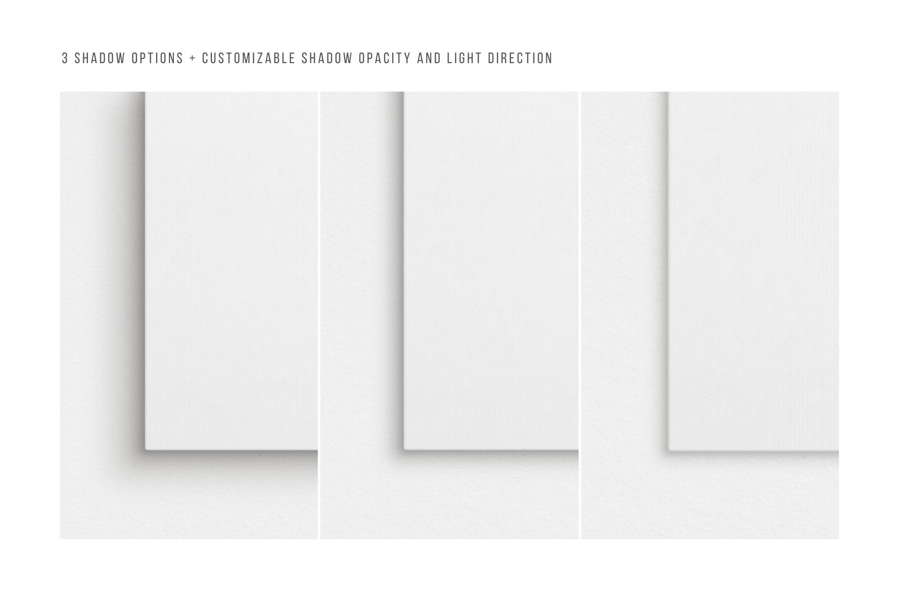 Canvas Mockup 1:1 Square Set of 3 Canvases | Unframed Art Canvas Mockup | Square Canvas PSD Mockup Template | Front View