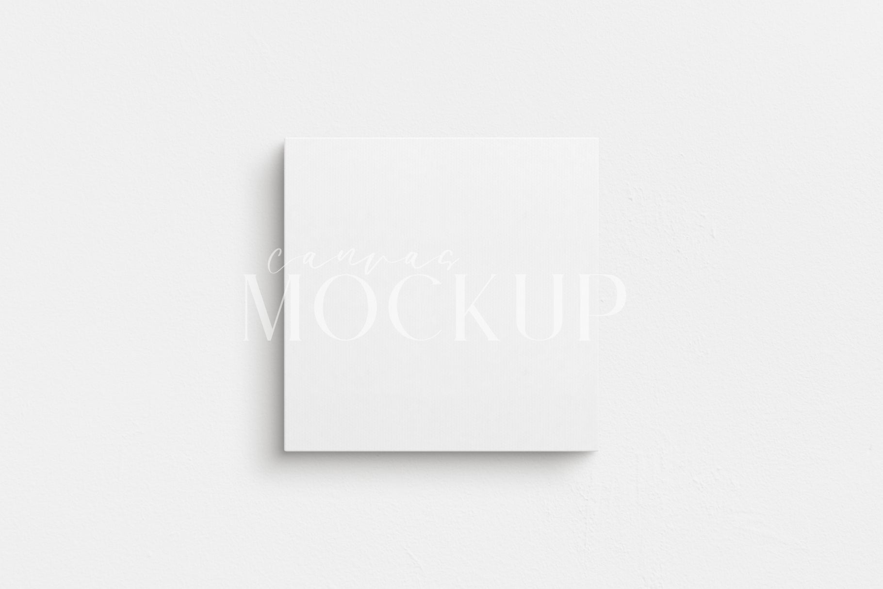 CANVAS MOCKUP 1:1 SQUARE | Unframed Art Canvas Mockup | Square Canvas PSD Mockup Template | Front View