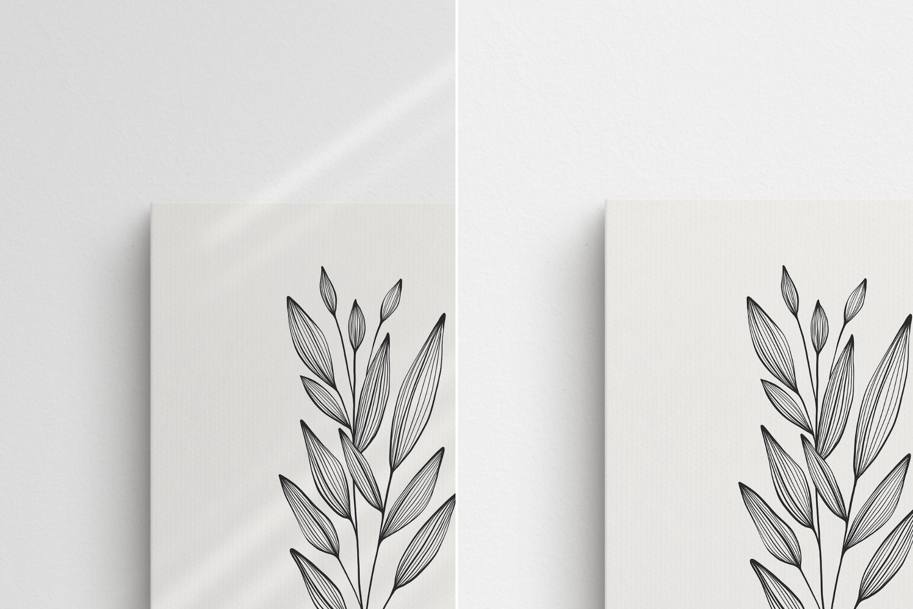 Canvas Mockup 1:1 Square Single + Sets of 2, 3, 4, 6 Canvases | Unframed Art Canvas Mockups | Square Canvas PSD Mockup Templates | Front View