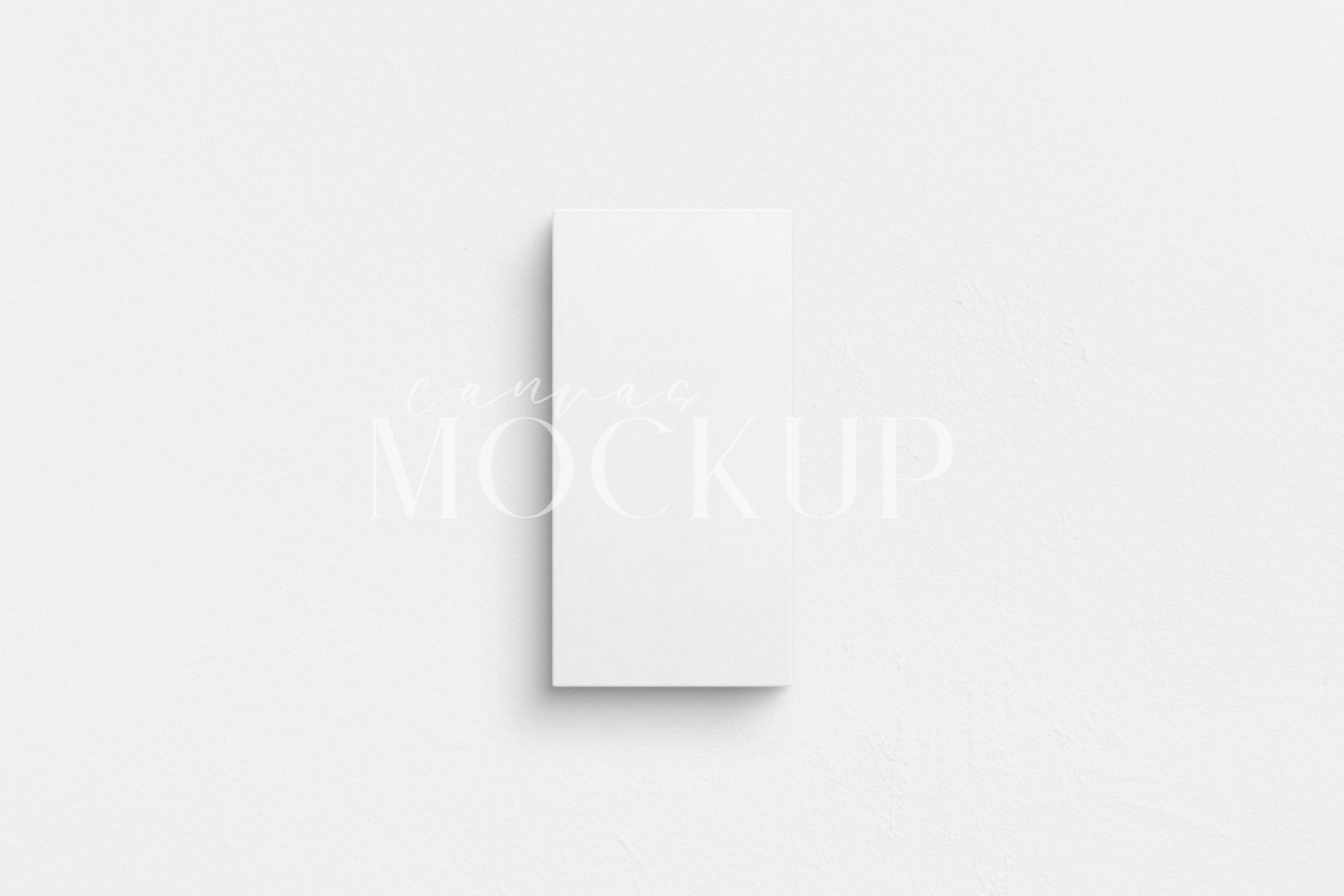 Canvas Mockup 1:2 Portrait | Unframed Art Canvas Mockup | Vertical Canvas Mockup Template PSD | Front View