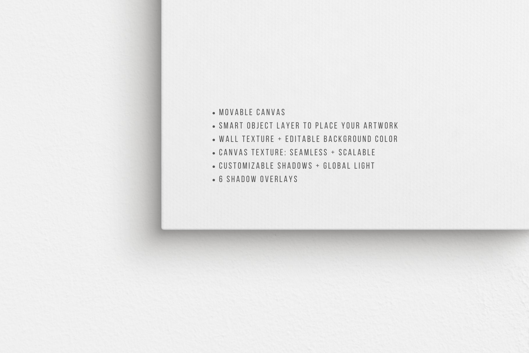 Canvas Mockup 1:2 Portrait | Unframed Art Canvas Mockup | Vertical Canvas Mockup Template PSD | Front View