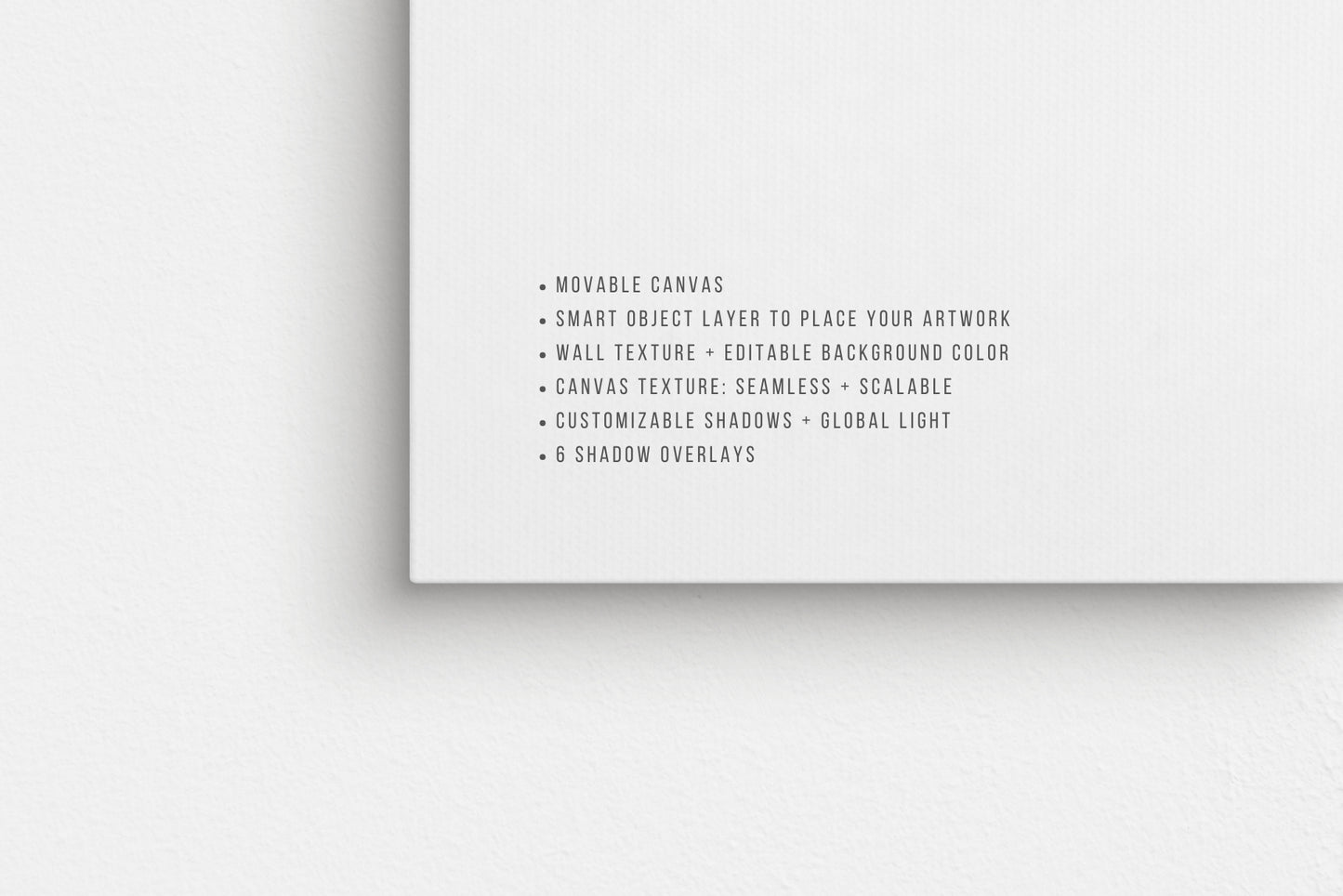 Canvas Mockup 4:3, 3:4 Landscape | Unframed Art Canvas Mockup | Horizontal Canvas Mockup Template PSD | Front View