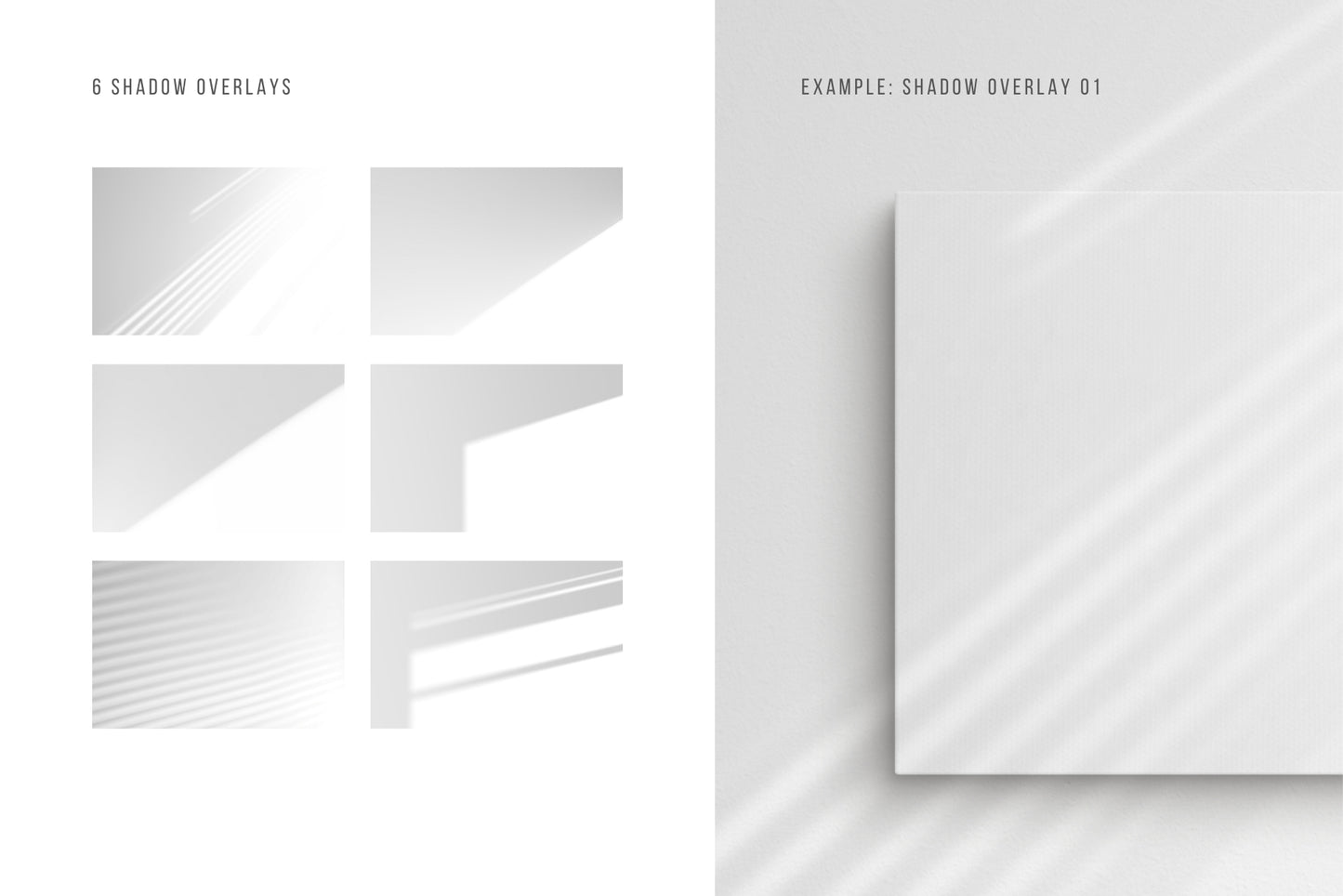 Canvas Mockup 4:3, 3:4 Landscape Single + Sets of 2, 3, 4, 6 Horizontal Canvases | Unframed Art Canvas Mockup | Horizontal Canvas Mockup Template PSD | Front View