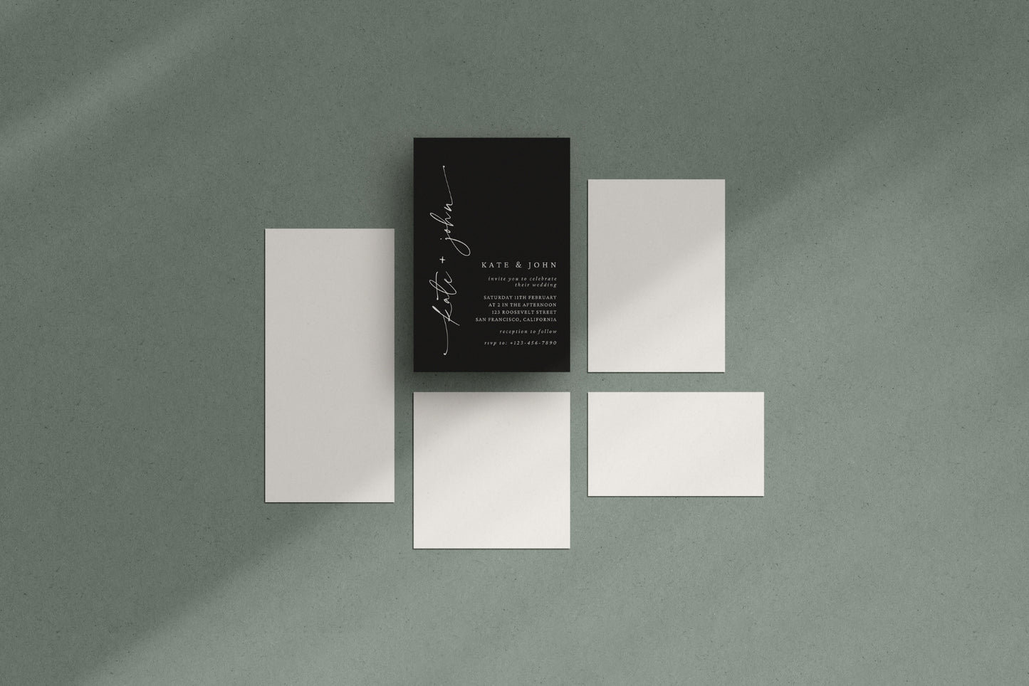 Elegant Wedding Card Mockup | Paper Mockup Set | PSD