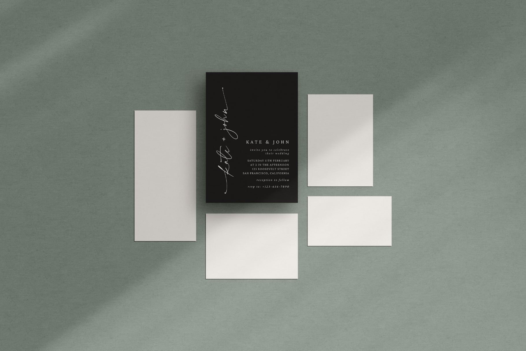 Elegant Wedding Card Mockup | Paper Mockup Set | PSD