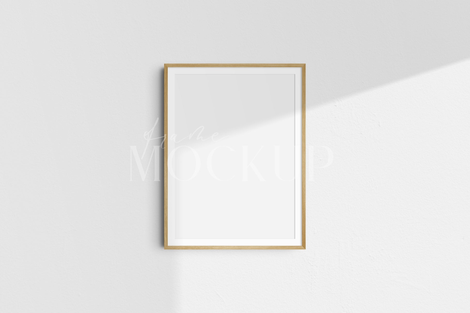 Frame Mockup 3:4 Portrait Vertical Wooden Frame Mockup Kit PSD