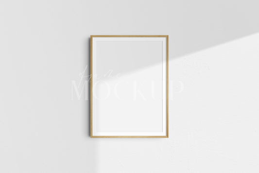 Frame Mockup 3:4 Portrait Vertical Wooden Frame Mockup Kit PSD