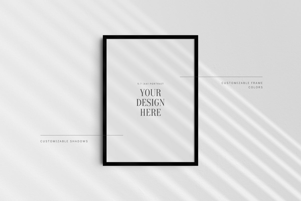 3:4 4:3 Frame Mockup Set | Vertical, Horizontal, Square | PSD – PAPER ...