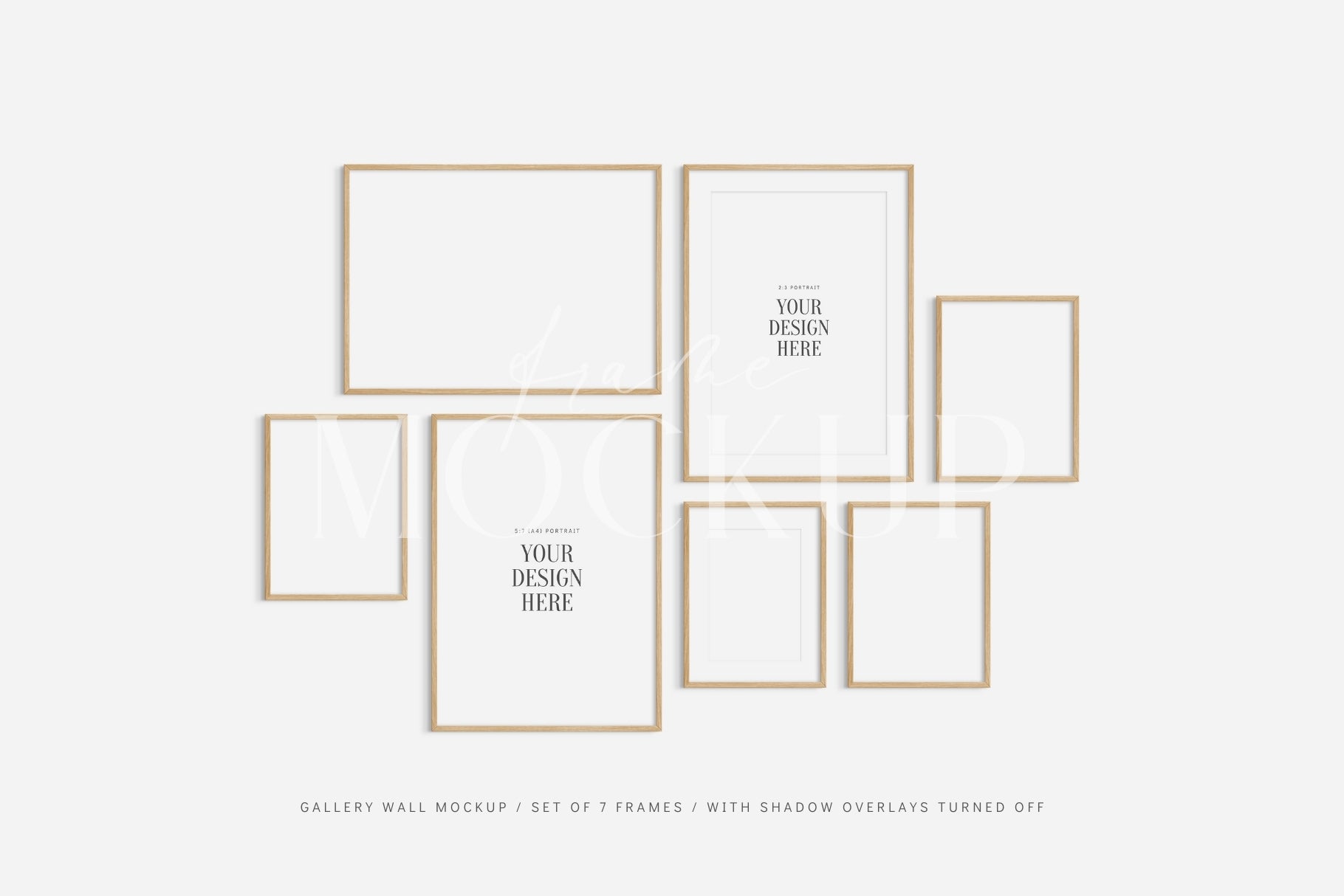 Gallery Wall Mockup | Frame Mockup Set of 7 Frames | Wall Art Mockup ...