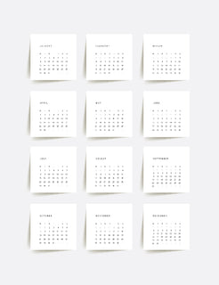 2024 Calendar | 3x3 | 2x2 | Printable Journaling & Planner Cards | PDF ...