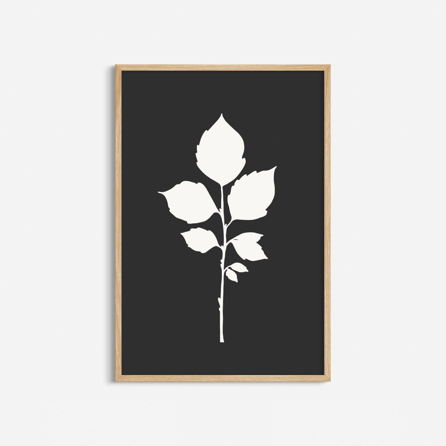 BOTANICAL WALL ART. NEUTRAL LEAF ART SET OF 2 PRINTS. Printable Wall Art Illustration.