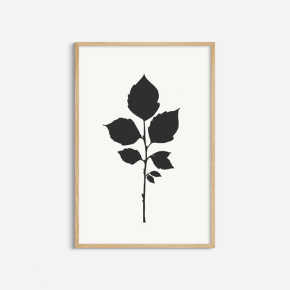 BOTANICAL WALL ART. NEUTRAL LEAF ART SET OF 2 PRINTS. Printable Wall Art Illustration.
