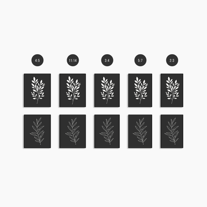BOTANICAL WALL ART. NEUTRAL LEAF ART SET OF 2 PRINTS. Printable Wall Art Illustration.