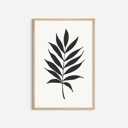 BOTANICAL WALL ART. NEUTRAL TROPICAL LEAF ART SET OF 2 PRINTS. Printable Wall Art Illustration.