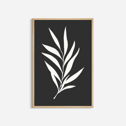 BOTANICAL WALL ART. NEUTRAL TROPICAL LEAF ART SET OF 2 PRINTS. Printable Wall Art Illustration.