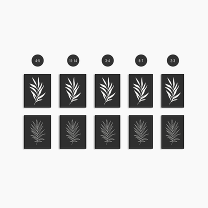 BOTANICAL WALL ART. NEUTRAL TROPICAL LEAF ART SET OF 2 PRINTS. Printable Wall Art Illustration.
