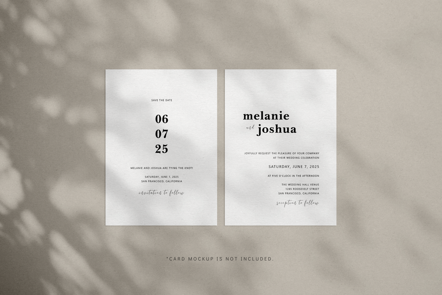 50 Shadow Overlays 04 Windows, Blinds, Botanical, Plants, Leaves, Branches - Card Mockup Preview Example