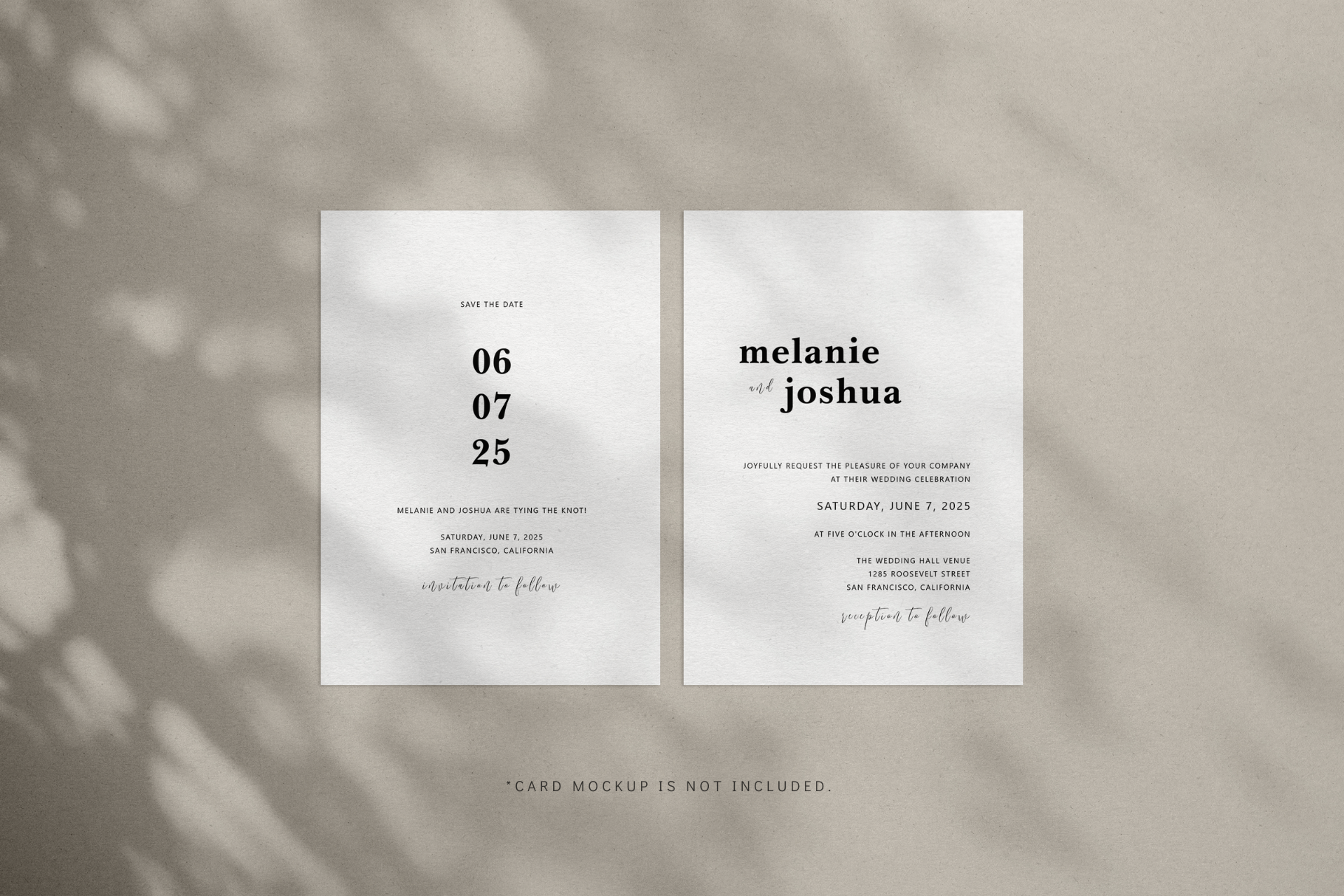 50 Shadow Overlays 04 Windows, Blinds, Botanical, Plants, Leaves, Branches - Card Mockup Preview Example