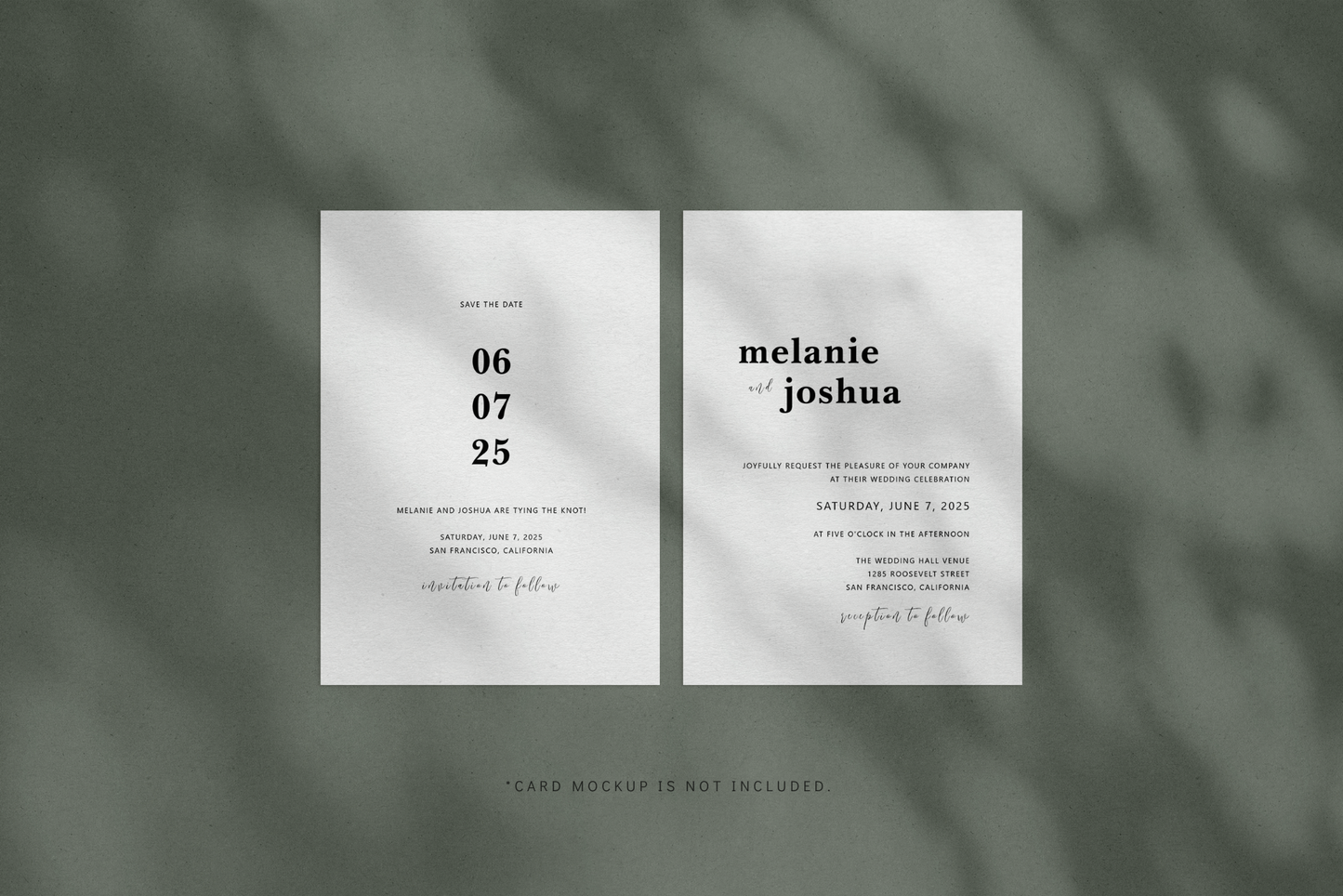 50 Shadow Overlays 04 Windows, Blinds, Botanical, Plants, Leaves, Branches - Card Mockup Preview Example