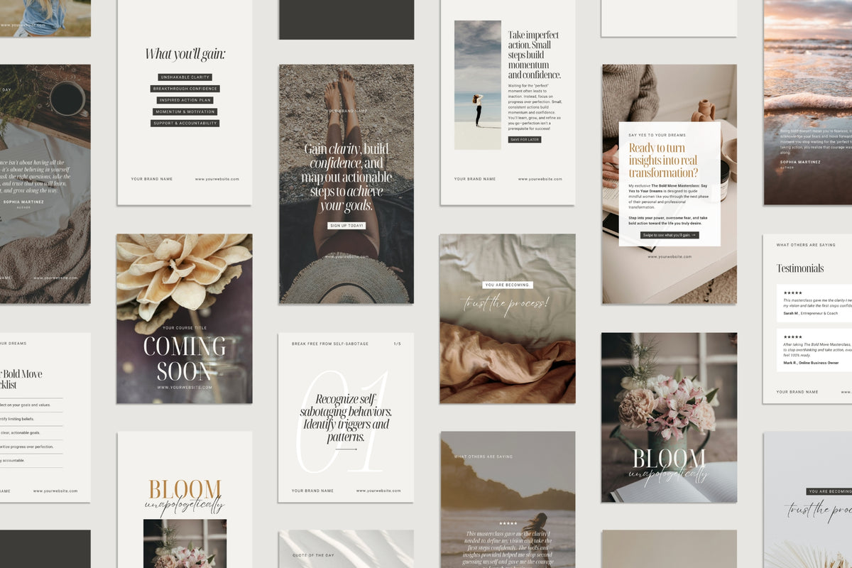 SOLENNE Social Media Posts & Instagram Stories | Canva Templates | Sle ...