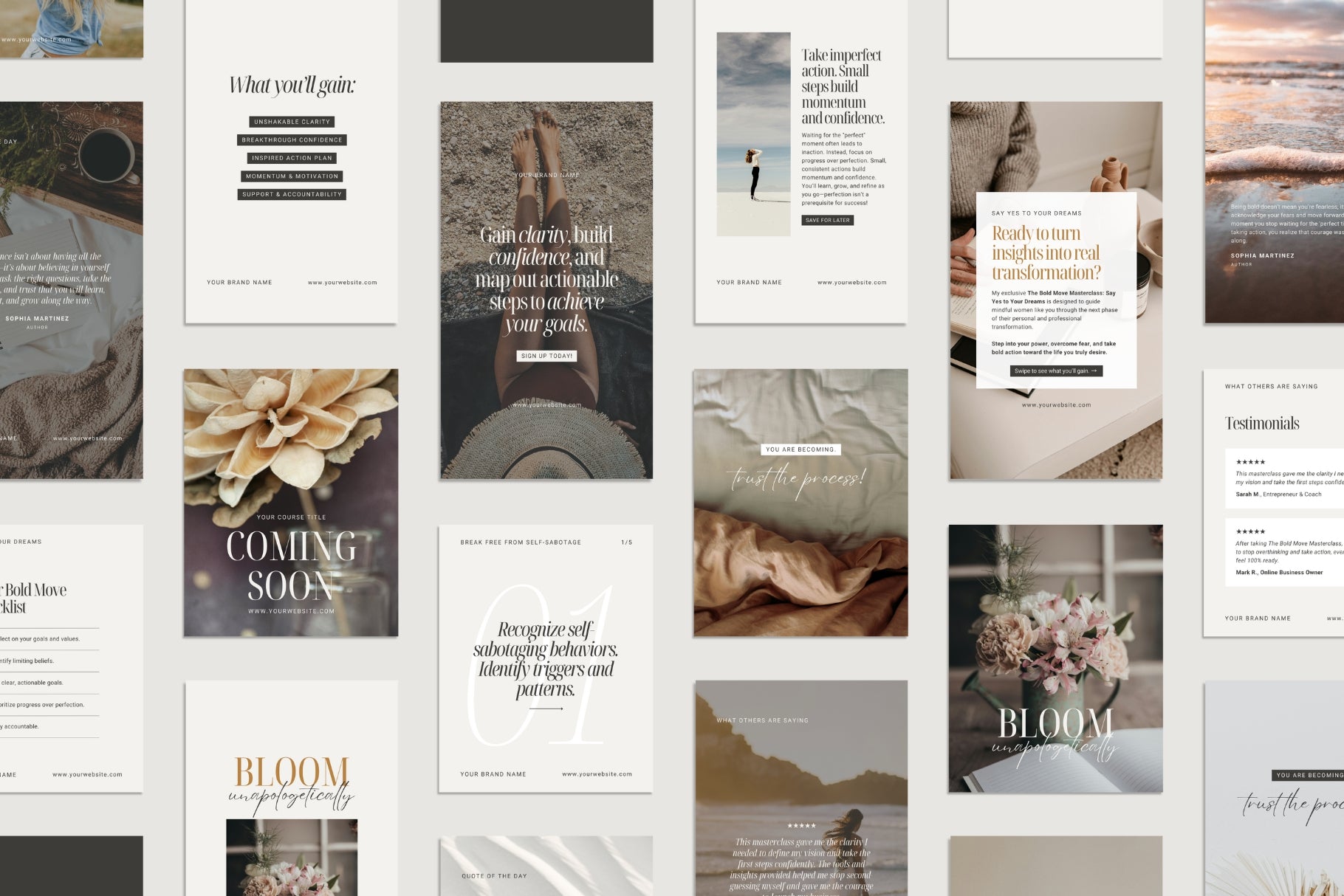 Solenne Social Media Posts &amp; Instagram Stories | Canva Templates | Sleek, Polished, Modern, Elegant, Chic Designs