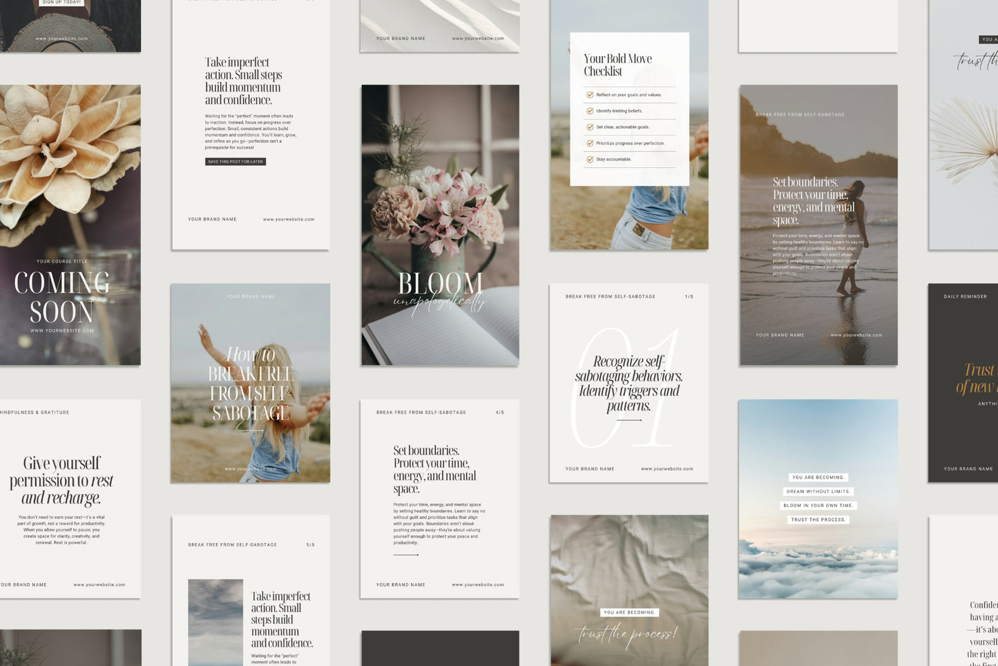 Solenne Social Media Posts &amp; Instagram Stories | Canva Templates | Sleek, Polished, Modern, Elegant, Chic Designs