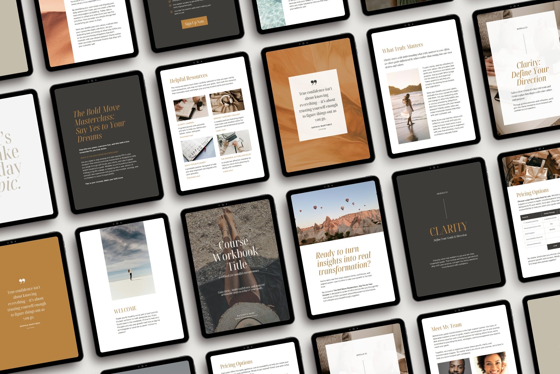 Solenne Ebook &amp; Workbook Canva Template | Lead Magnet Template Canva for Coaches, Course Creators, Entrepreneurs, and Small Business Owners