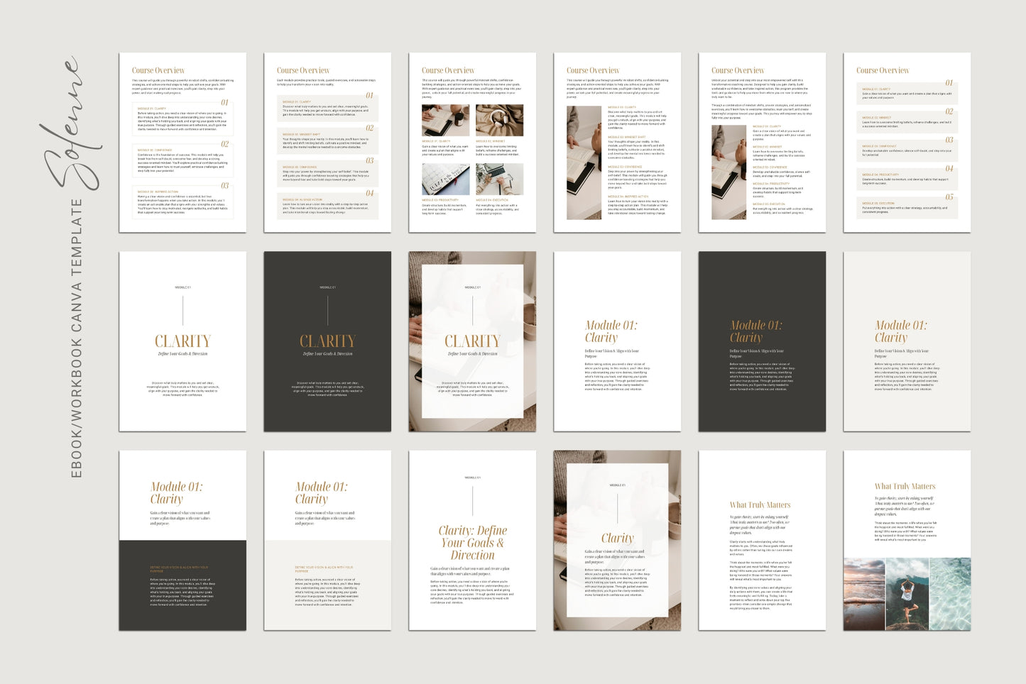 Solenne Ebook & Workbook Canva Template | Lead Magnet Template Canva for Coaches, Course Creators, Entrepreneurs, and Small Business Owners