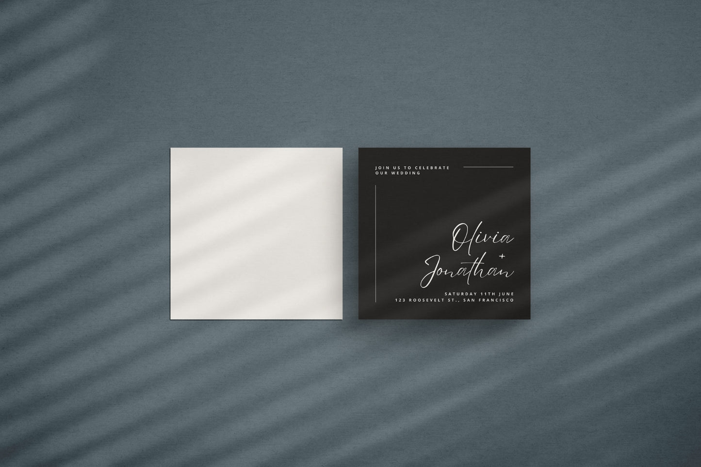 Square Card Mockup | Square Paper Mockup Set | PSD