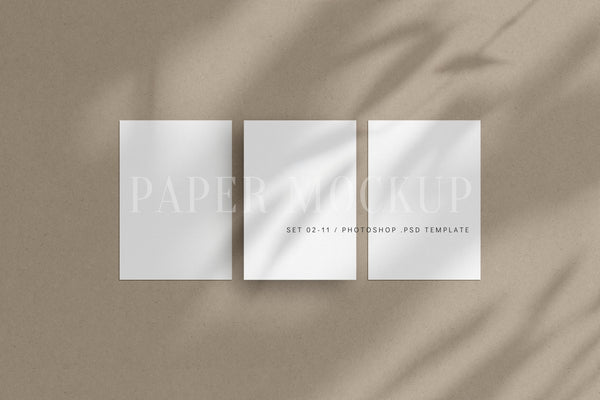 Vertical A5 Card Mockup Set | A5 Portrait | A5 Paper Mockup Set | PSD ...