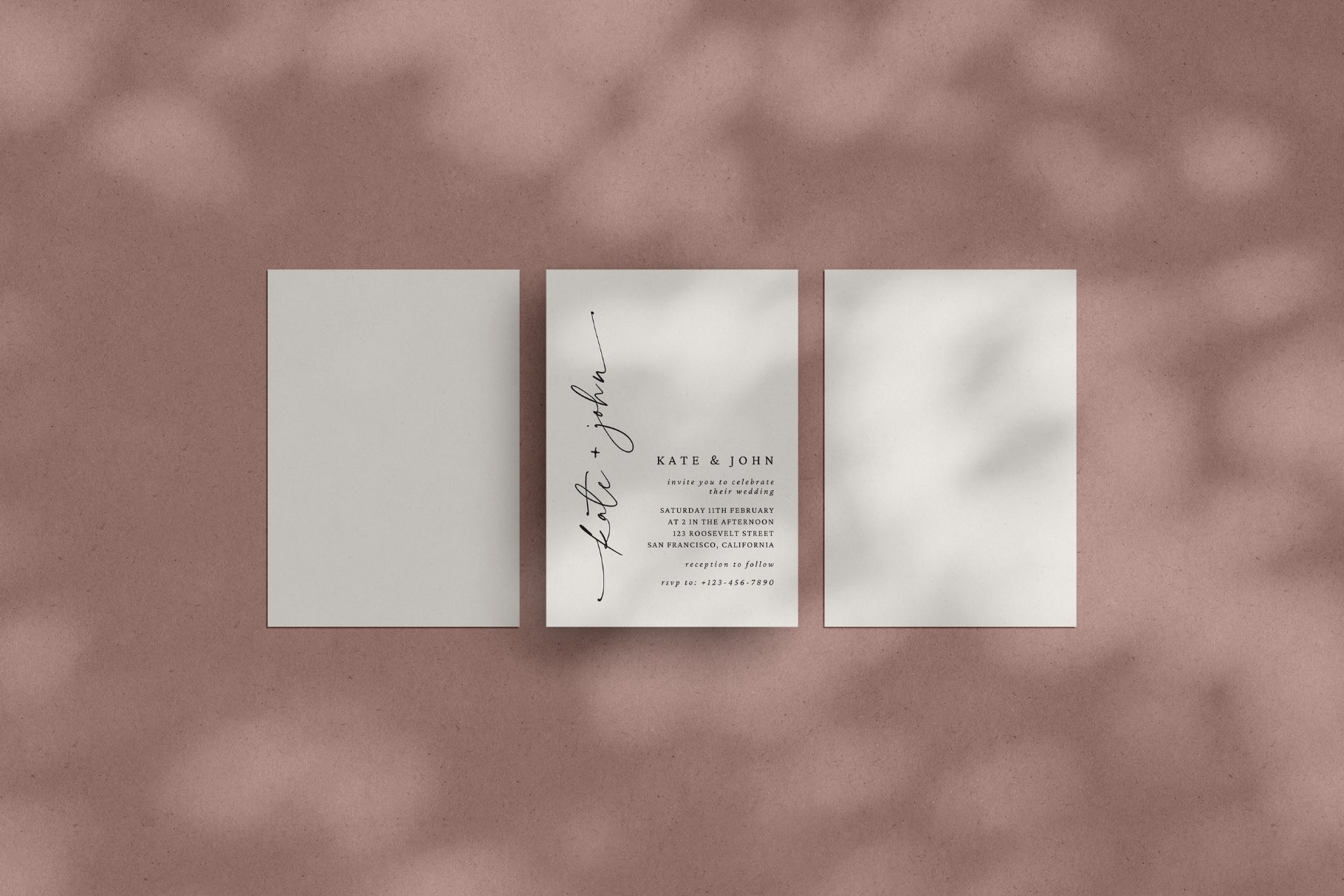 Vertical A5 Card Mockup Set | A5 Portrait | A5 Paper Mockup Set | PSD