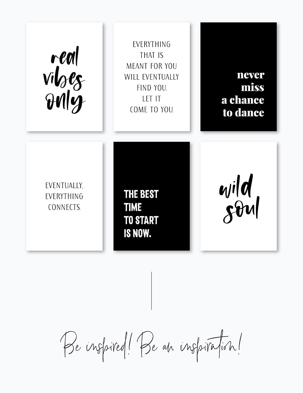 Vision Board Printables | Printable Vision Board Kit | Printable Affirmation Cards | Inspirational & Motivational Quotes | Printable Quotes | Printable Journal & Planner Cards | 3.5x5 | 3x4 | 2x3 | PDF + JPEG | Black and White | Clean Design | Minimal Aesthetic