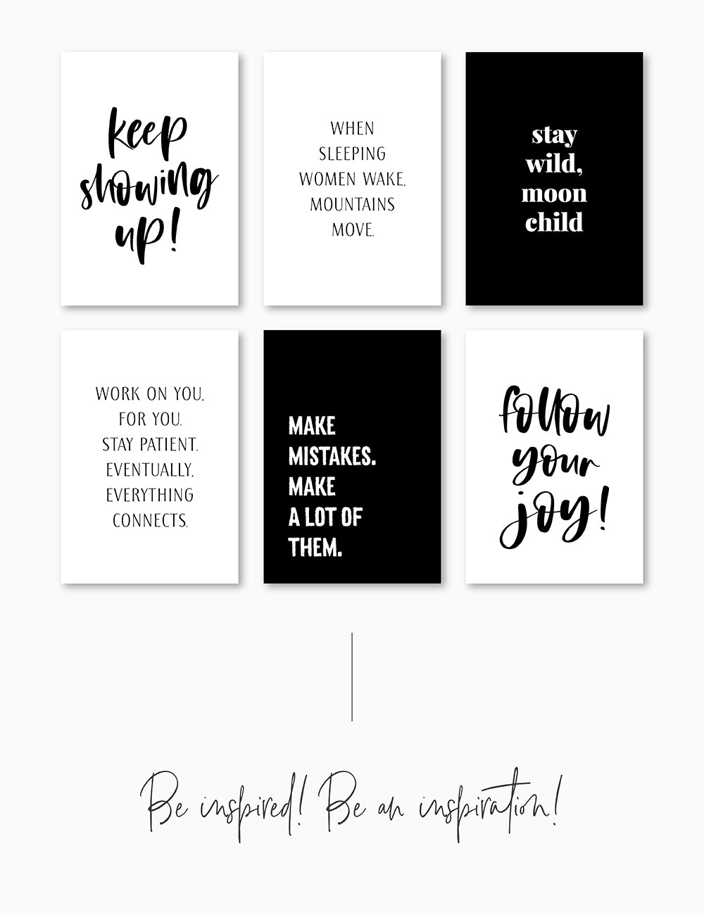 Vision Board Printables | Printable Vision Board Kit | Printable Affirmation Cards | Inspirational & Motivational Quotes | Printable Quotes | Printable Journal & Planner Cards | 3.5x5 | 3x4 | 2x3 | PDF + JPEG | Black and White | Clean Design | Minimal Aesthetic