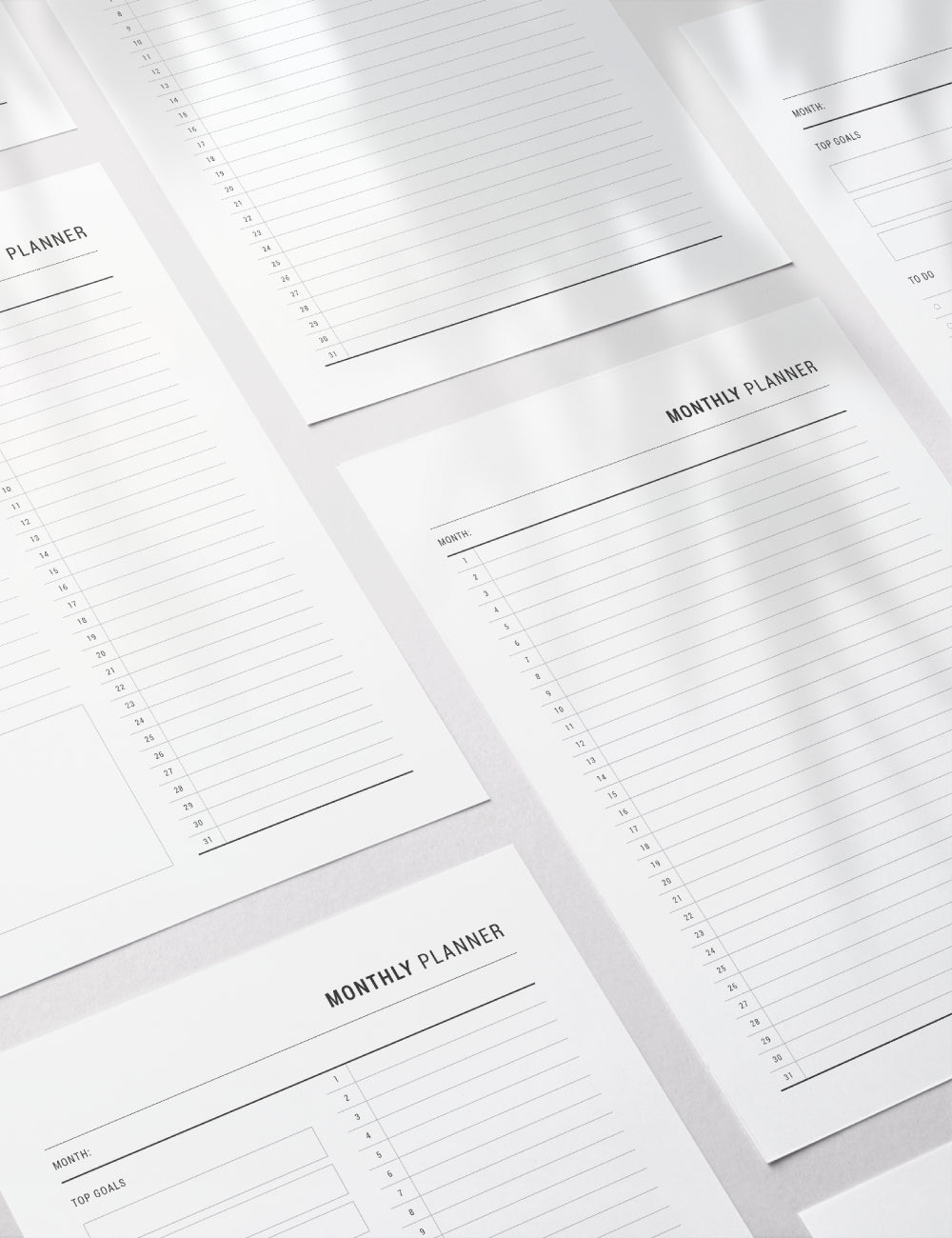 Printable Monthly Planner | Undated | Printable Planner Essentials | A4 | A5 | US Letter | Printable Planner Pages | Minimal Aesthetic | Clean Design | PDF + JPEG | PAPER MOON Art & Design