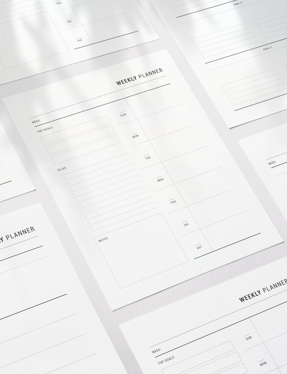 Printable Weekly Planner | Undated | A4 | A5 | US Letter | PDF + JPEG ...