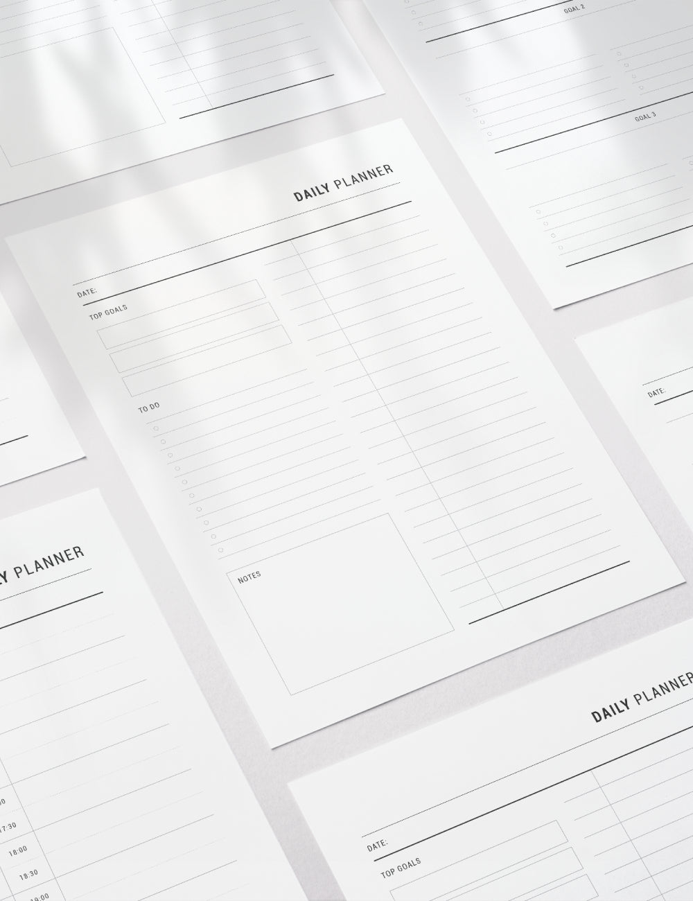 Printable Daily Planner | Undated | Printable Planner Essentials | A4 | A5 | US Letter | Printable Planner Pages | Minimal Aesthetic | Clean Design | PDF + JPEG | PAPER MOON Art & Design