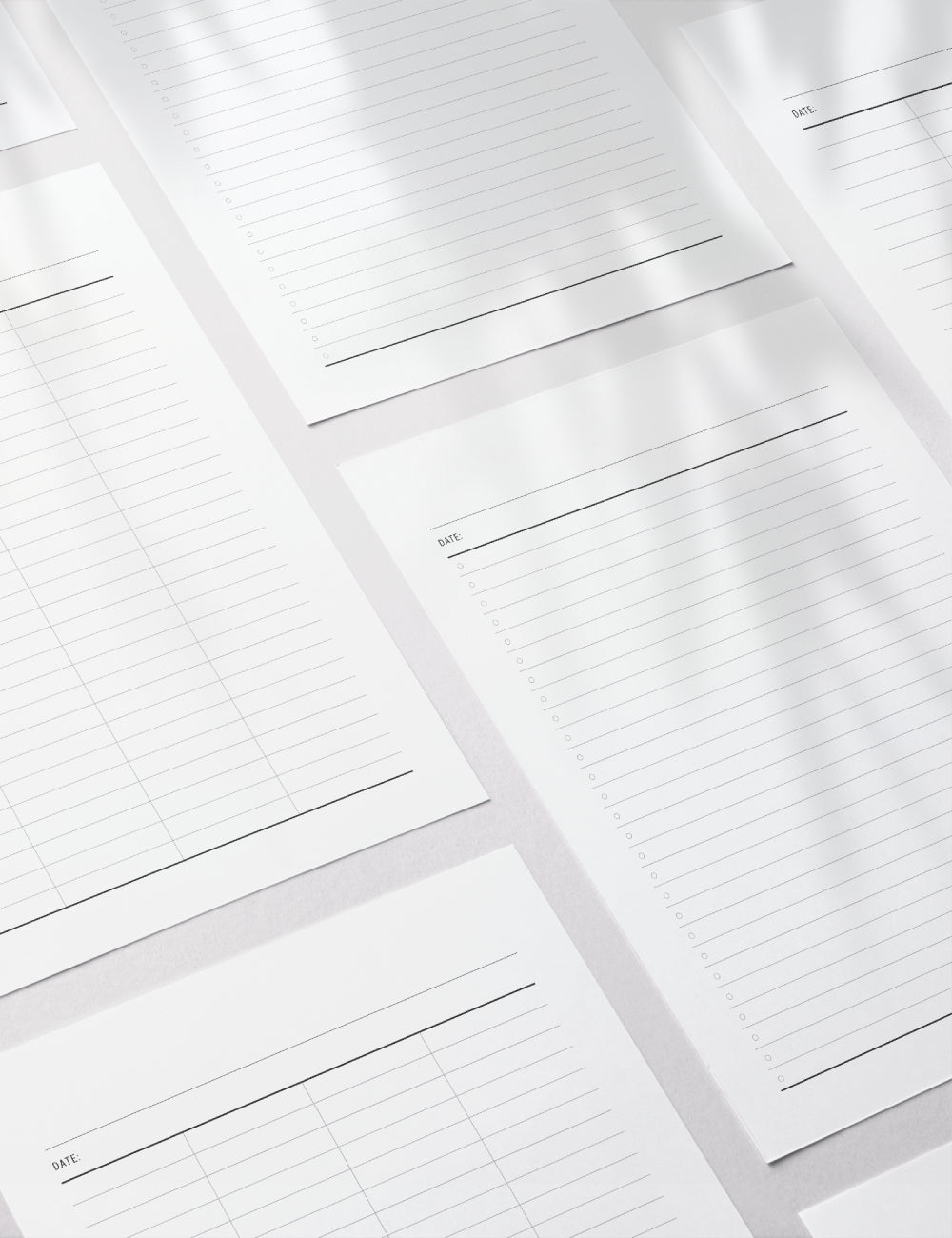 Printable Notes, Lists, Tables | A4 | A5 | US Letter | PDF + JPEG