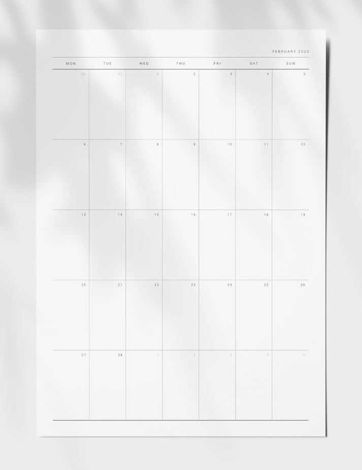 2023 Printable Monthly Planner | Portrait | Vertical | A4 | US Letter ...