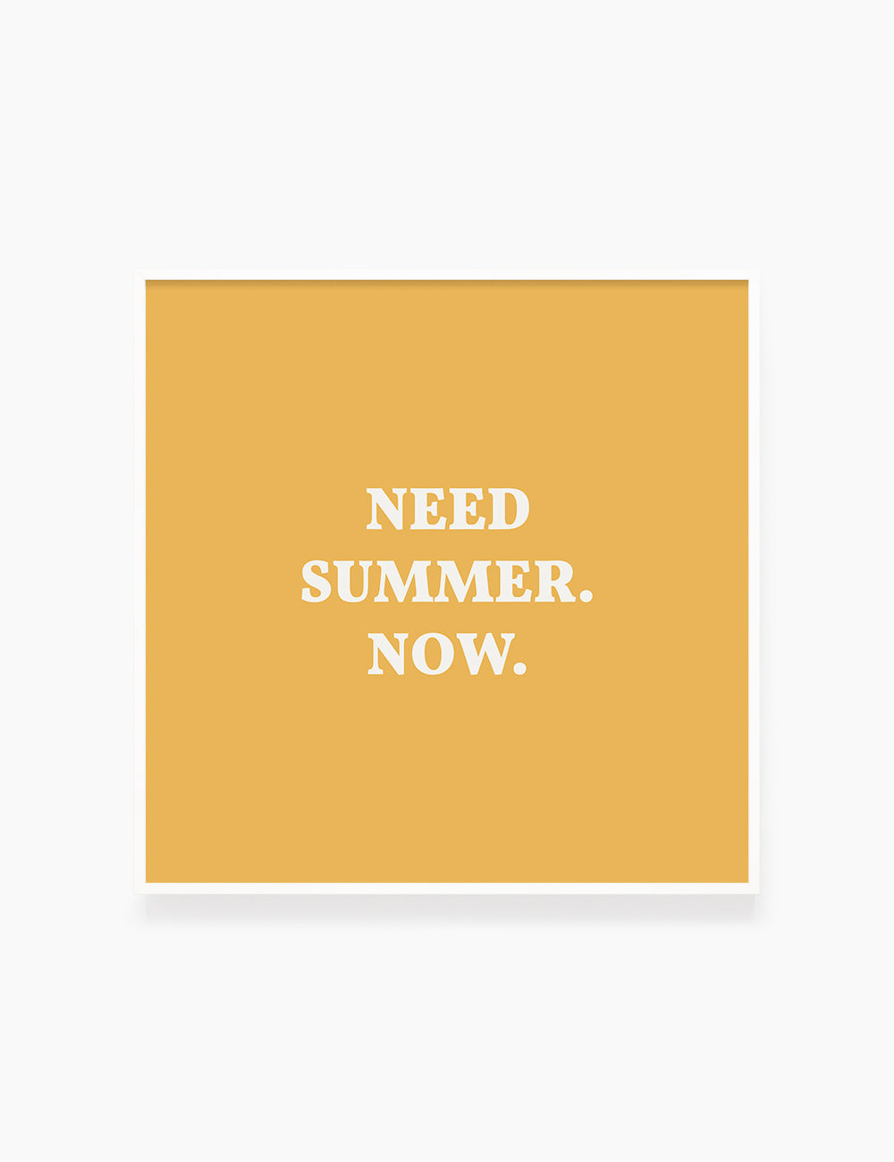 NEED SUMMER. NOW. Summer Quote. Yellow. Printable Wall Art Quote. - PAPER MOON Art & Design