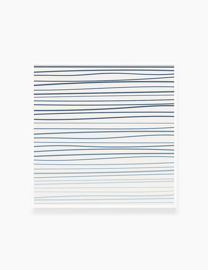 WAVY LINES. BLUE. Minimalist. Abstract. Boho Art. Printable Wall Art Illustration. - PAPER MOON Art & Design