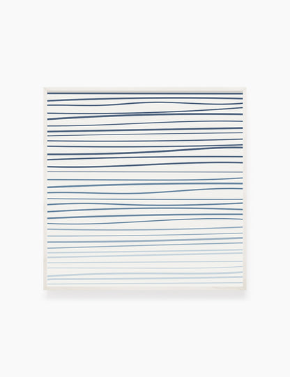 WAVY LINES. BLUE. Minimalist. Abstract. Boho Art. Printable Wall Art Illustration. - PAPER MOON Art & Design