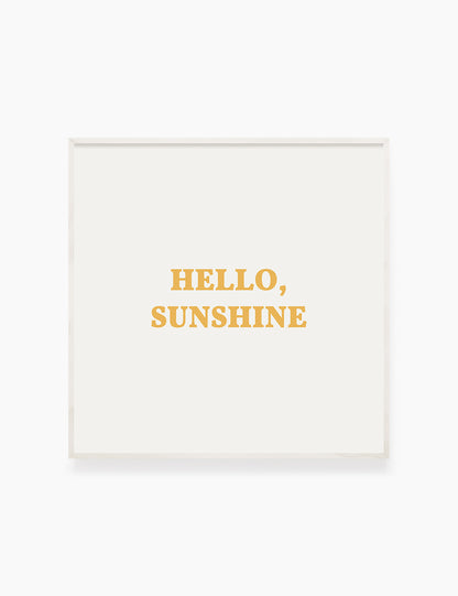 HELLO, SUNSHINE. Hello Sunshine Quote. Yellow. Printable Wall Art Quote. - PAPER MOON Art & Design
