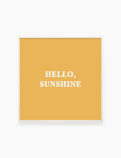 HELLO, SUNSHINE. Hello Sunshine Quote. Yellow. Printable Wall Art Quote. - PAPER MOON Art & Design