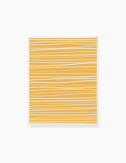 WAVY LINES. YELLOW. Minimalist. Abstract. Boho Art. Printable Wall Art Illustration. - PAPER MOON Art & Design