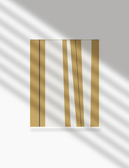ABSTRACT MINIMAL LINES AND STRIPES. Printable Wall Art Illustration. Stripes and lines in dull orange, beige, and dark grey. Abstract art. Minimal design. Geometric print. Minimalist, abstract illustration art. Printable poster. | PAPER MOON Art & Design