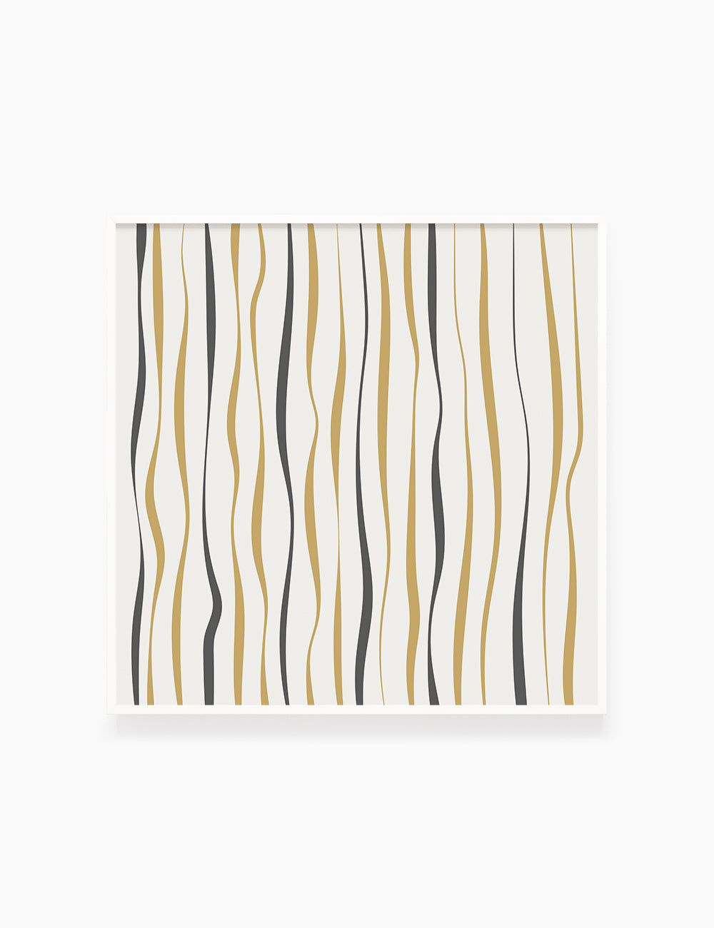 ABSTRACT MINIMAL WAVY LINES. Printable Wall Art Illustration. Wavy lines in dark grey, dull orange, and beige. Abstract art. Minimal design. Boho print. Minimalist, abstract illustration art. Printable poster. | PAPER MOON Art & Design