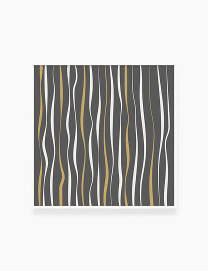ABSTRACT MINIMAL WAVY LINES. Boho Art. Print. Printable Wall Art Illustration. Wavy lines in dark grey, dull orange, and beige. Abstract art. Minimal design. Minimalist, abstract illustration art. Printable poster. | PAPER MOON Art & Design