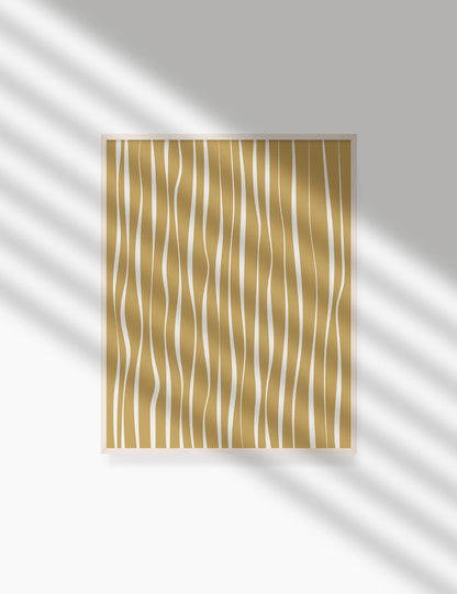 ABSTRACT MINIMAL WAVY LINES. Boho Art. Print. Printable Wall Art Illustration. Wavy lines in dull orange and beige. Abstract art. Minimal design. Minimalist, abstract illustration art. Printable poster. | PAPER MOON Art & Design